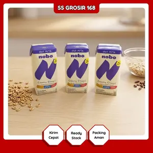 Nobo Oat Milk Creamy Oat 200ml - Minuman Oat Milk Sehat Rendah Kalori Pengganti Susu Sapi