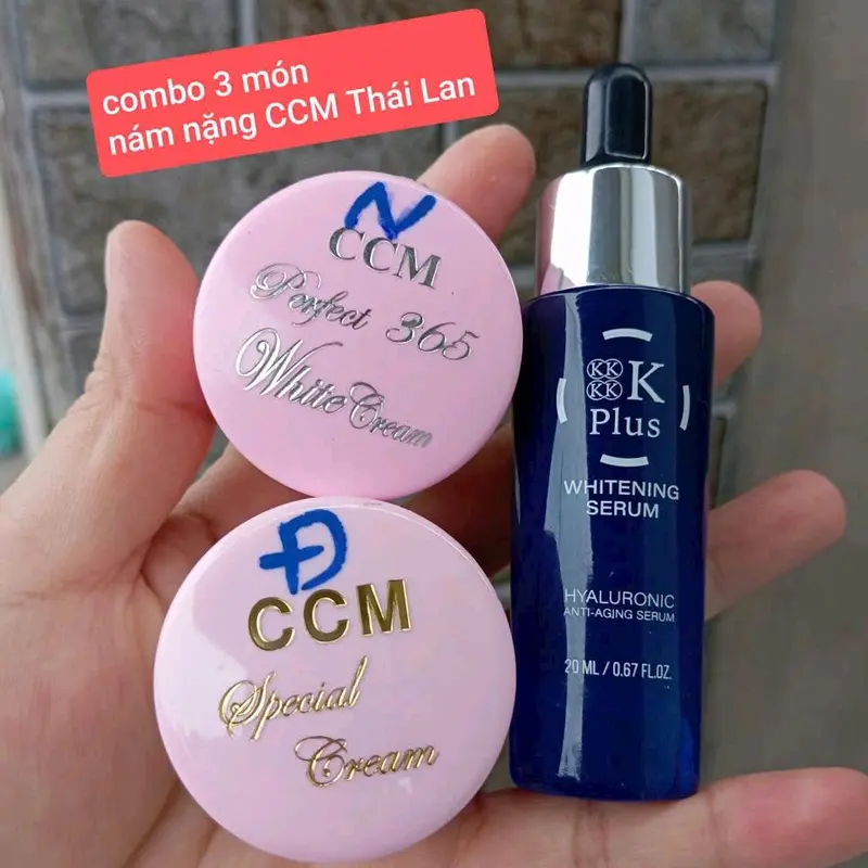 3 món,kem ccm hỗ trợ mờ nám da, đều màu, dưỡng sáng,mềm mịn 0