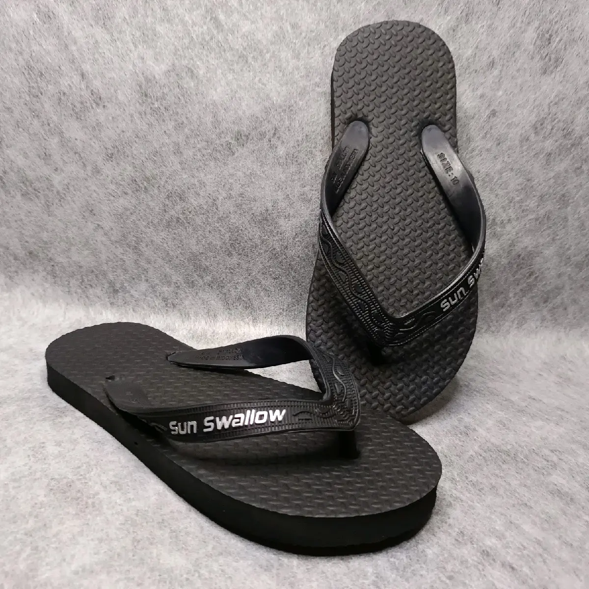 Sun Swallow Hitam sandal jepit pria size 10 - 10,5