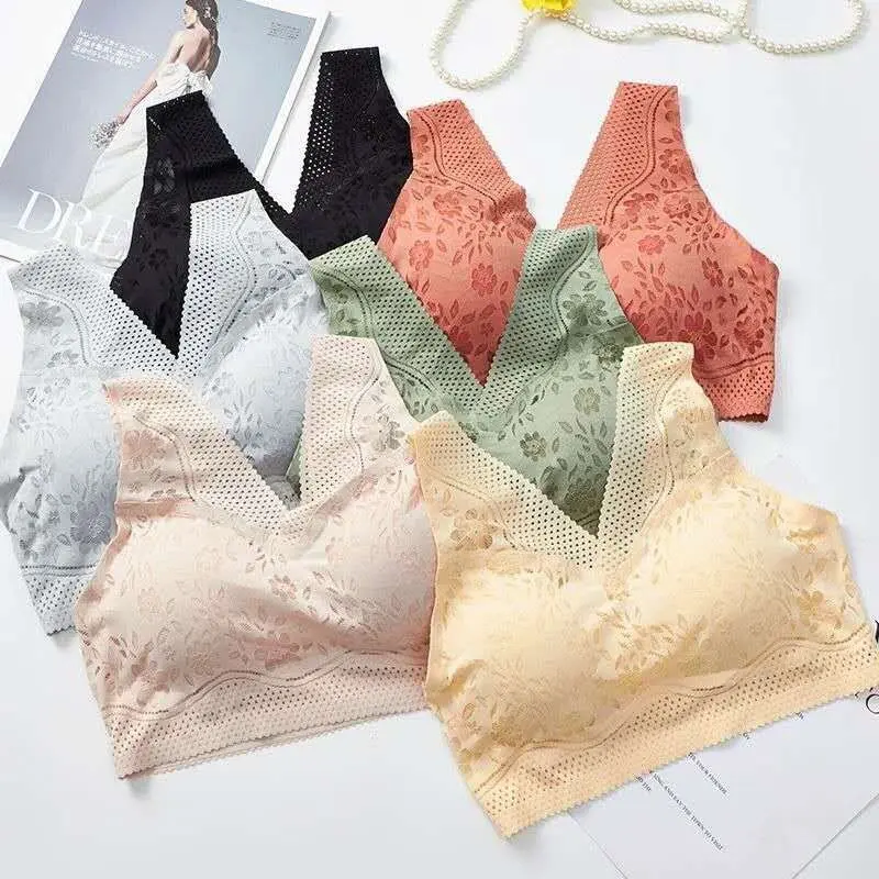 Women Seamless Bras Push Up Sports Top Female Breathable Brassiere Unwired Pads Bra Crop Top Comfortable Sexy Lingerie Bra