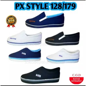 NEW Sepatu Kanvas PX Style 128/Sepatu Slip On Kanvas Uk37-42