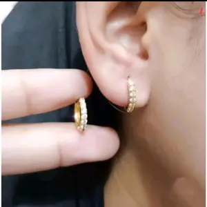 Anting dewasa emas muda asli dapat surat dari toko