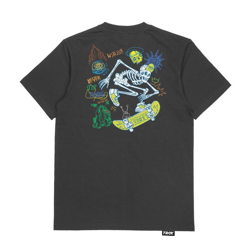 Product Introduction of Troy Company Tshirt Dark Grey Naver Stop Trying - Kaos Pria Wanita Abu Gelap MT 2793 1