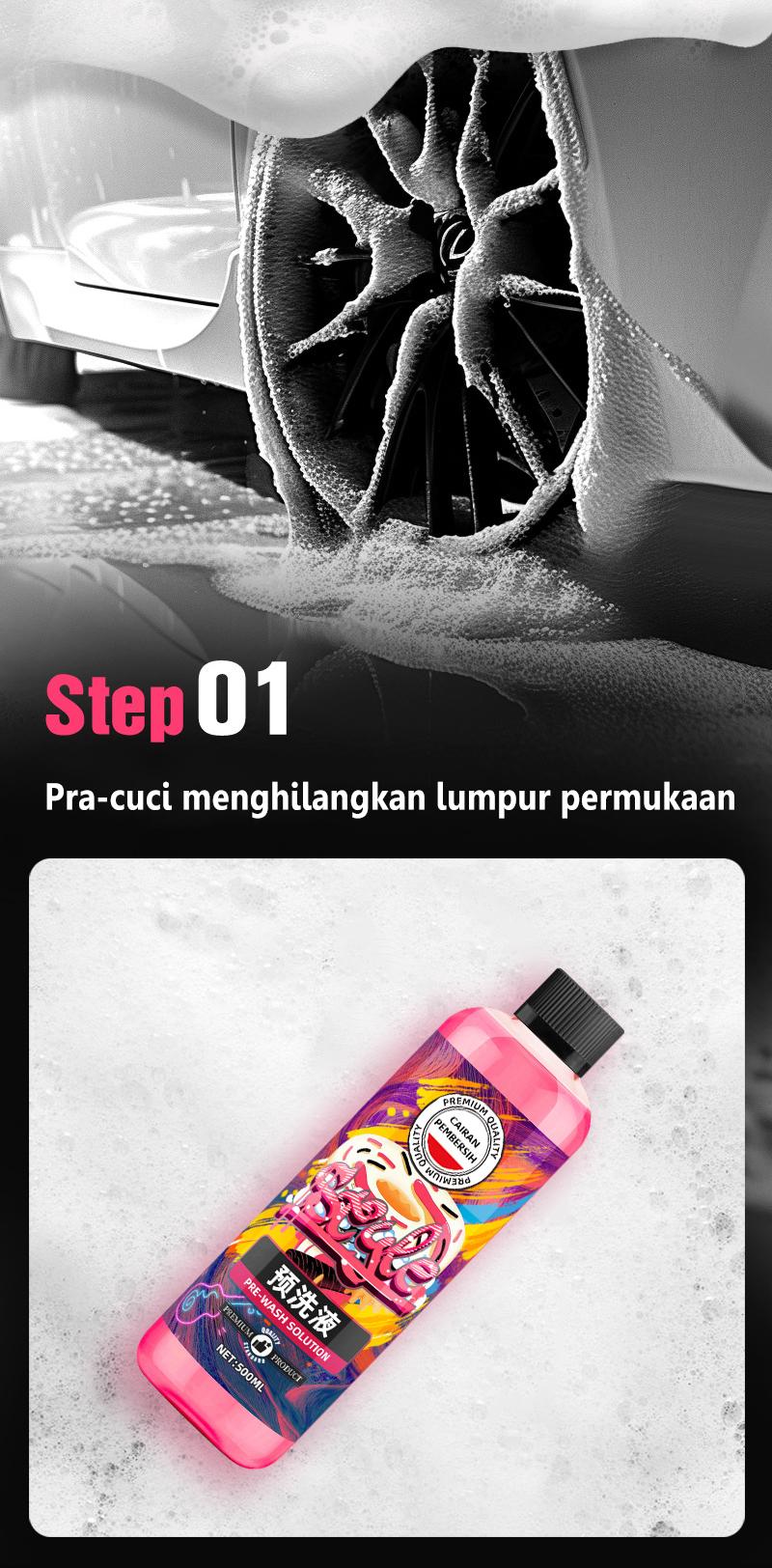 Sabun Cuci Touchless 500ml - Foam Tebal, Tanpa Gosok, Untuk Mobil & Motor