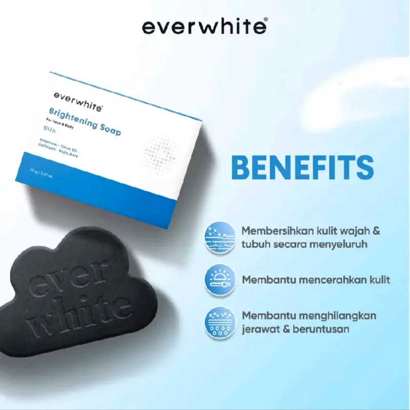 Everwhite Brightening Soap (Sabun Awan) - Cleansing Bar Soap 70gr 1