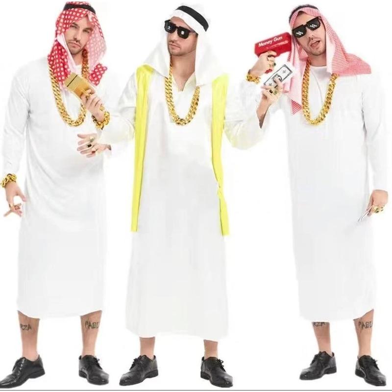 sẵn hỏa tốc Bộ hóa trang Hoàng tử Ả Rập kèm râu cho người lớn chơi Halloween quay video vui nhộn