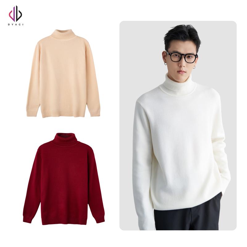 Combo 2 Áo Len Cổ Lọ Quảng Châu Cao Cấp Form Dáng Basic Chất Len Viscose Dày Dặn AL83