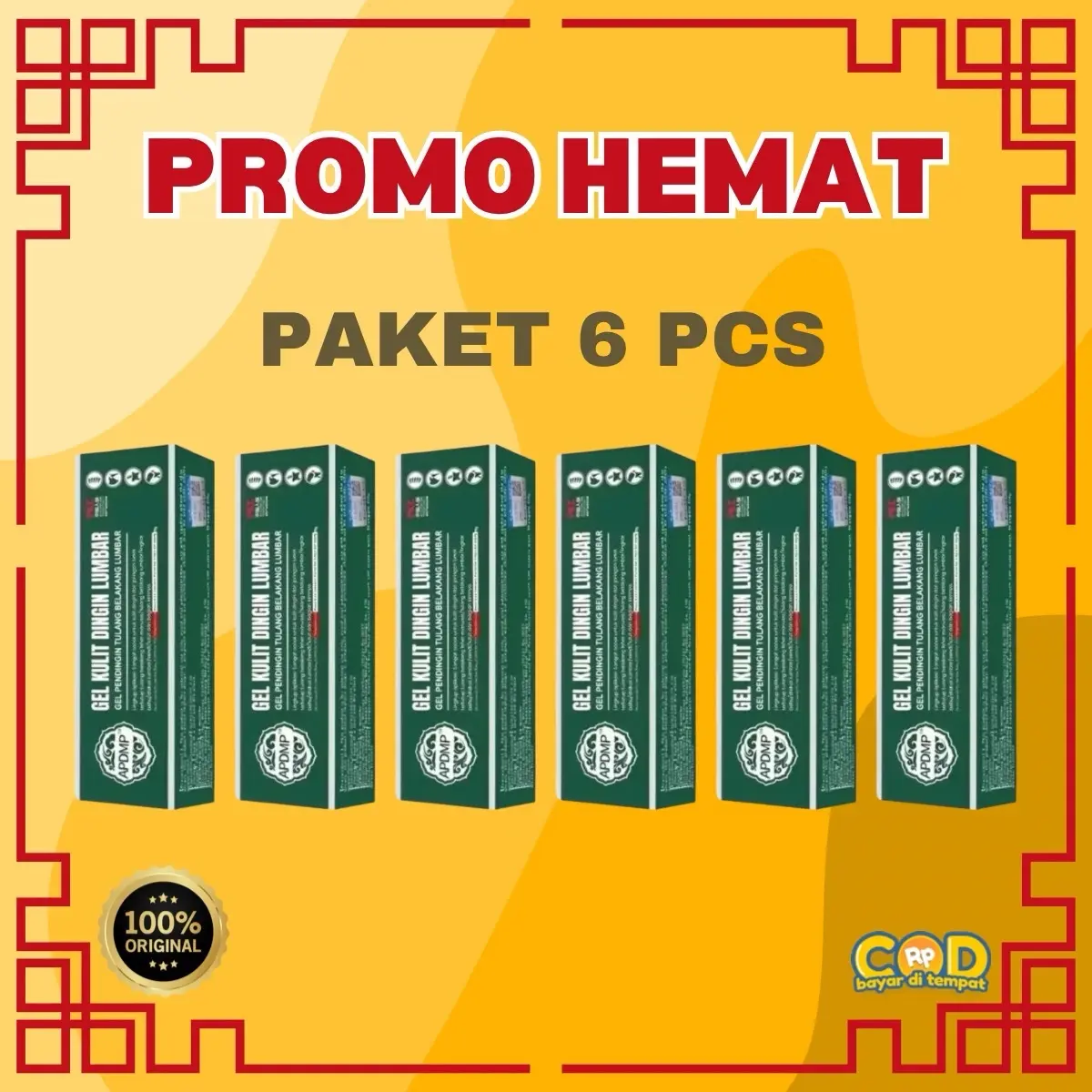 Paket Lumbar 6  PCS - Krim Pereda Nyeri Pinggang, Sendi, dan Otot | Spine Cooling Gel