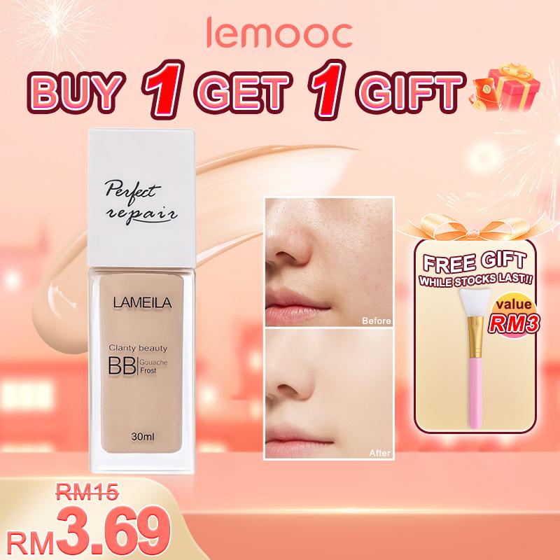 LEMOOC Liquid Foundation Strong Oil Control Nude Makeup Long-Lasting ...