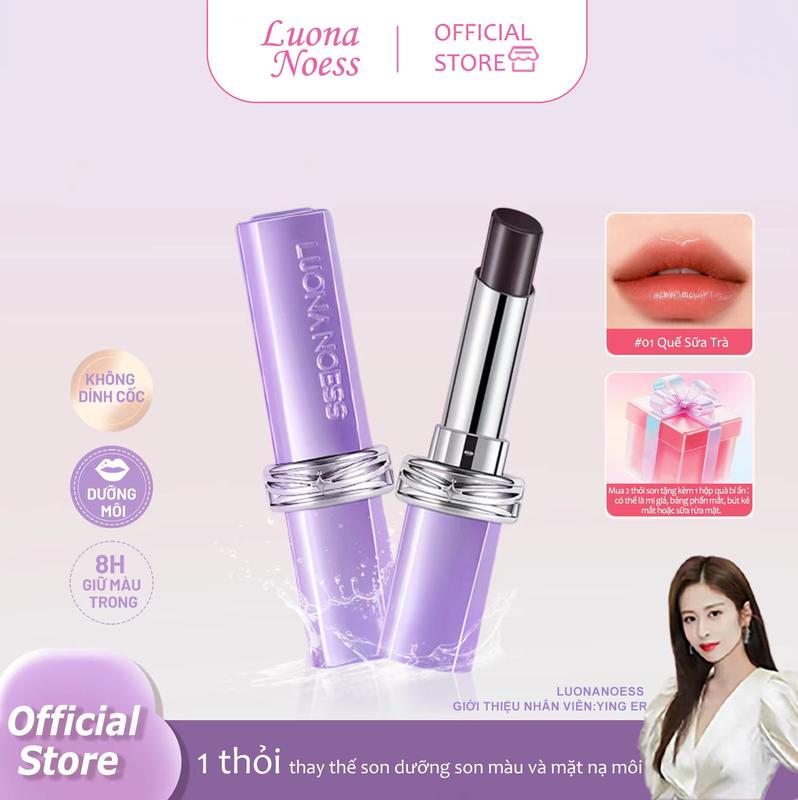 【HOT SALE Son Môi Ma Thuật Đen, Dưỡng Ẩm Và Nuôi Dưỡng, Không Dính Vào Kính, Bảo Vệ Môi, Bán Chạy,son luona noess chính hãng,son bóng siêu lì không trôi