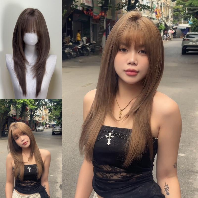  Dung Ji Tóc giả nữ nguyên đầu DJ-188 thẳng layer 58cm by Dung Ji 
