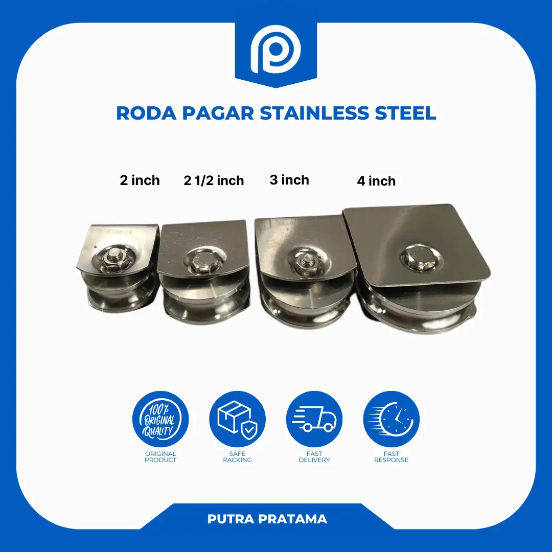 RODA PAGAR STAINLESS MOTIF U (REL U) 2 inch | 2 1/2 inch | 3 inch | 4 inch / Roda Pagar/ Roda Gerbang