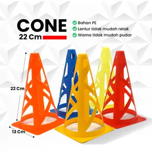 Cone 22cm Kerucut Alat Latihan Kelincahan Sepak Bola Futsal Soccer Training 006-5