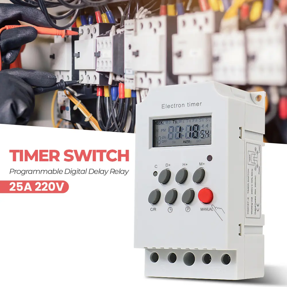 Programmable Digital Timer Switch Relay 28 Program 220V/25A - KG316T-II