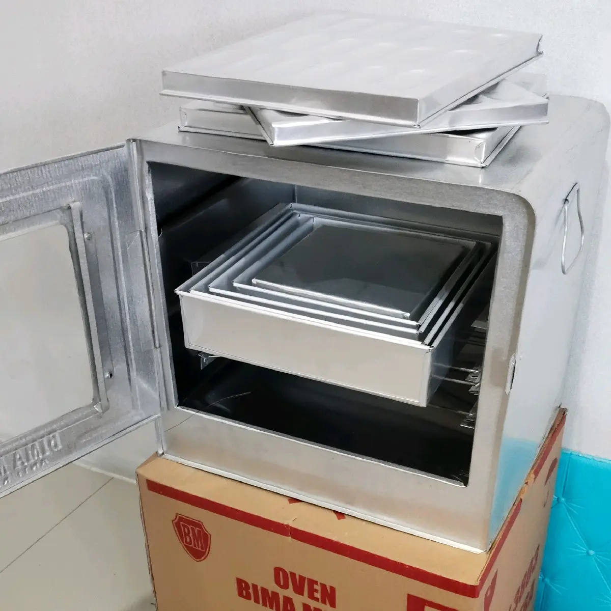 Oven Tangkring Bima + Loyang set Isi 5 + 3 Loyang lidah kucing