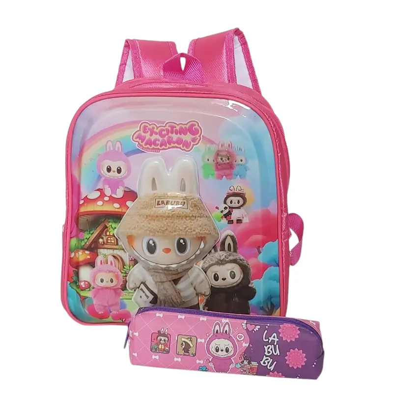 Tas Anak Karakter Labubu 3D LED, Gambar Timbul, Backpack Sekolah 6