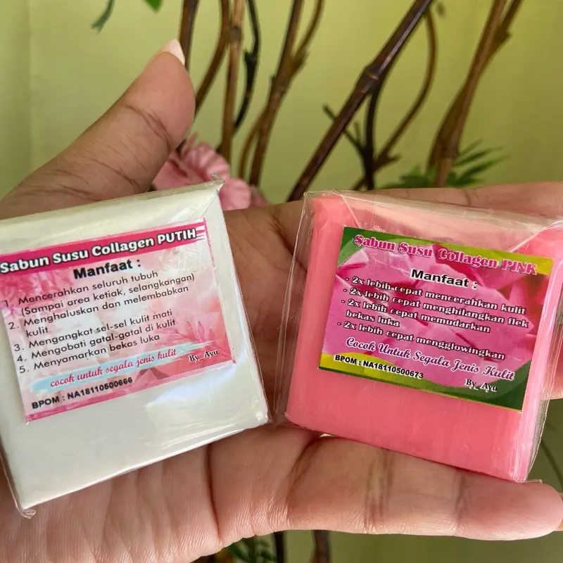 17 pcs sabun susu collagen pink dan putih mencerahkan 3