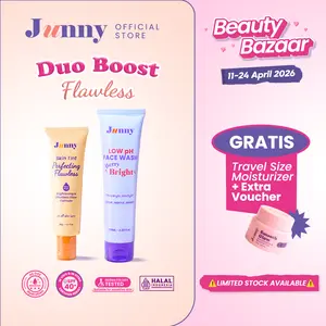 JUNNY - Duo Boost Flawless | Low PH Face Wash Berry Bright 100 ml + Skin Tint Perfecting Flawless 30gr