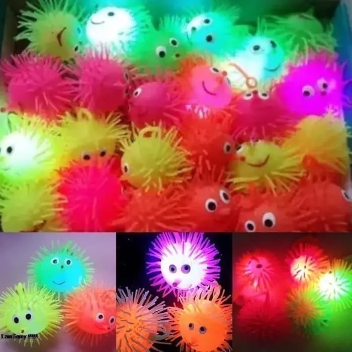 Yoyo Ubur-Ubur nyala Lampu kelap kelip Puffer Ball Mainan Anak Laki-Laki dan Perempuan yoyo lucu unik 0