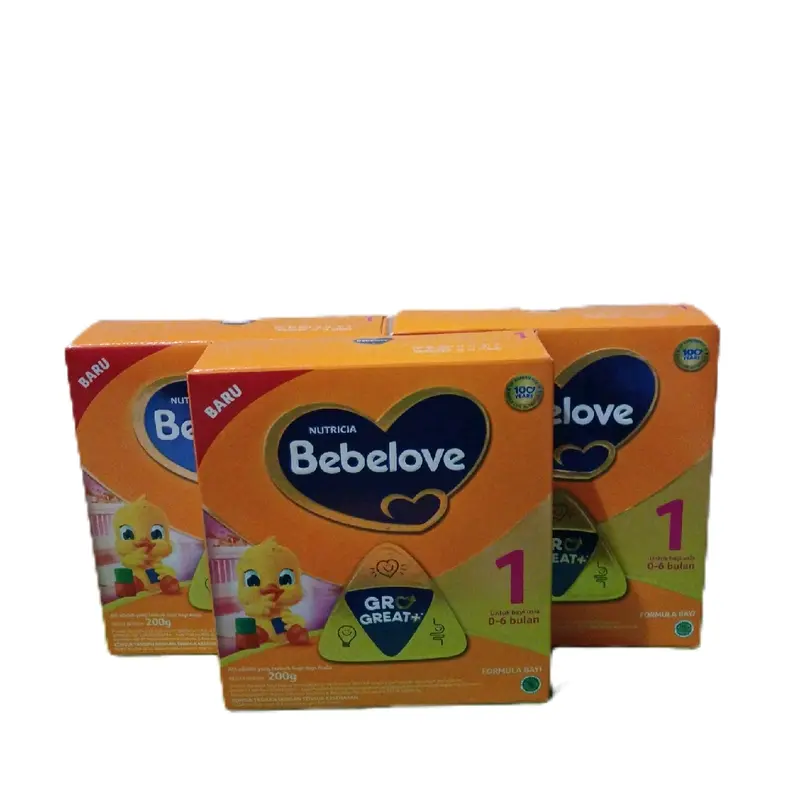 Bebelac Bebelove 1 Susu Formula Bayi 0-6 Bulan 200gr dengan Prebiotik FOS, Kalsium, dan Zat Besi - Lactogrow, Bubuk 0