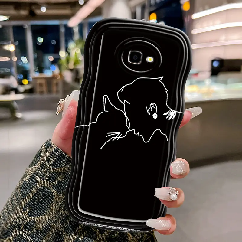 Casing Hp Untuk Samsung Galaxy J4 Plus 2018 J4 Prime Case Pola Sederhana Kartun Kasing Silikon Casing Gelombang Cesing transparan Kesing Softcase