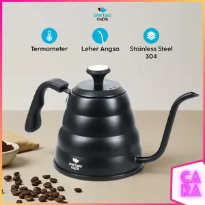 Teko Kopi Leher Angsa Pour Over Drip Kettle Thermometer KE4012