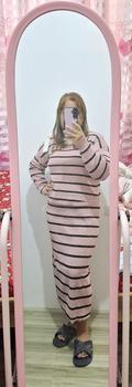 Product Review of Mochi Embroidery Long Sleeve Low High Hem Top & Back Slit Garter Skirt Oversize Knitted Terno Set Coords 817 from Y**😊 1