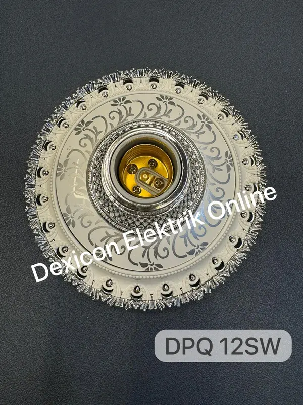 Fitting Lampu Plafon Hias Modern Dexicon Elektrik - Terminal Kuningan Besar - Plastik 1