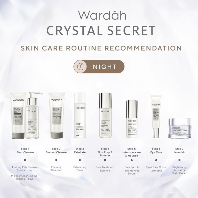 WARDAH Crystal Secret Exfoliating Toner with Natural AHA+PHA 125 ml - Toner Untuk Eksfoliasi dengan Extract Edelweiss - Mencerahkan dan Menyamarkan Flek Hitam - Skincare 4