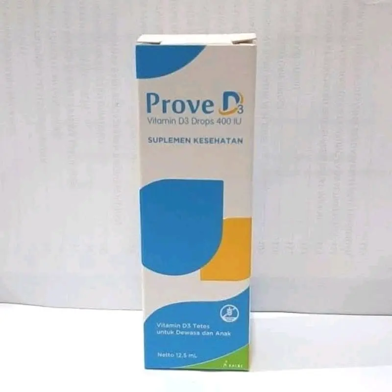 Prove D3 Drop - Vitamin D3 400 IU Tetes 12.5 ml untuk Dewasa dan Anak Untuk Kesehatan Tulang Dan Imun Anak 1