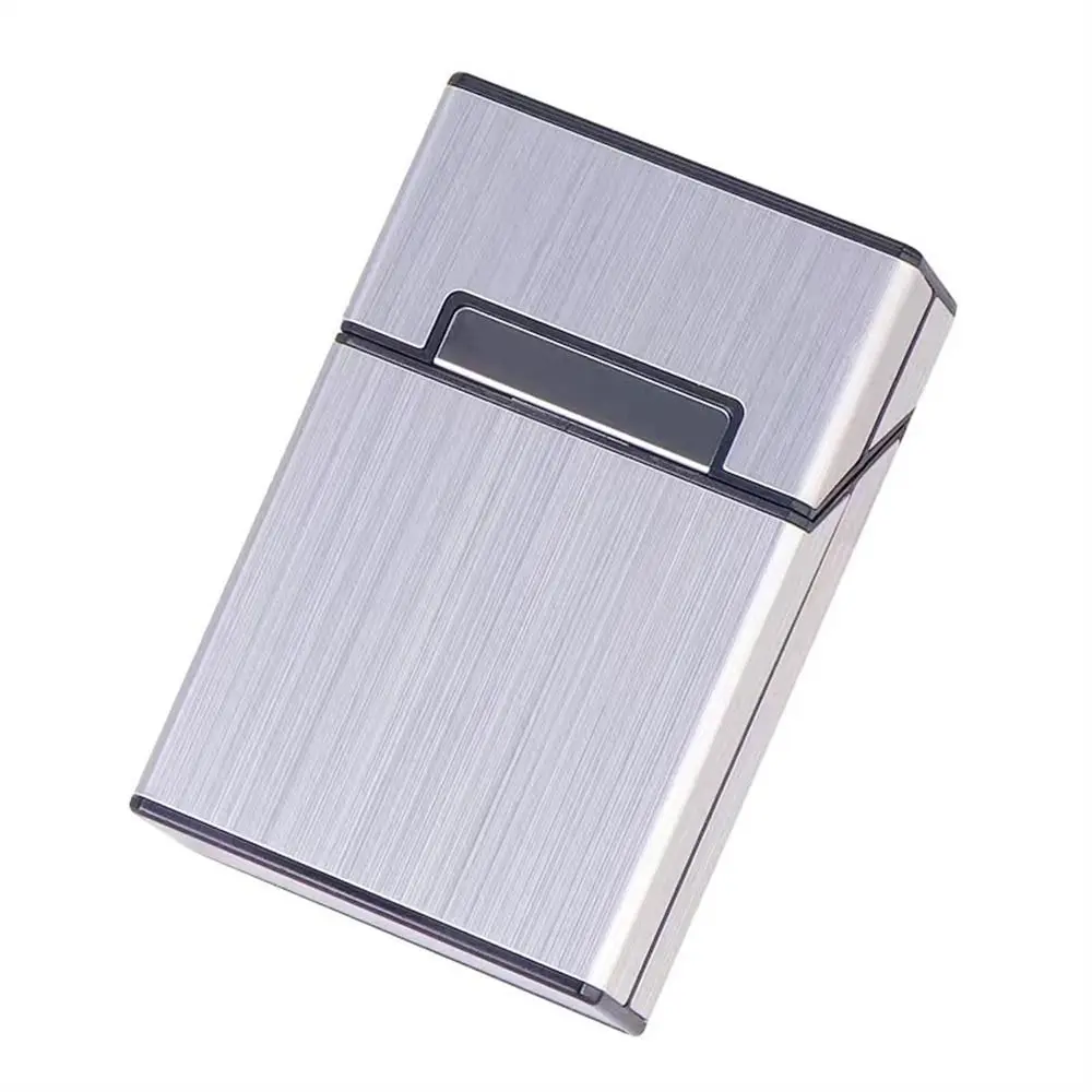Magnetic Button Business Card Box Easy To Carry Elegant Design Aluminum Alloy ID Card Case Metal Box Lightweight Name Card Holder for Men Gift