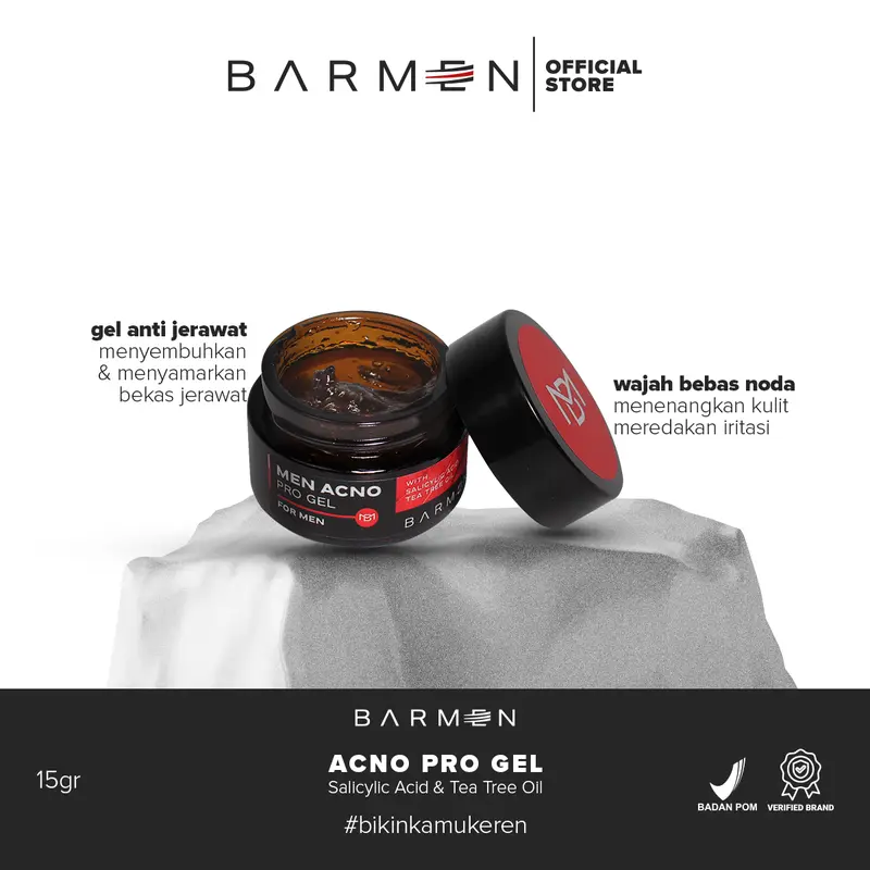 BARMEN Acno Pro Gel Obat Totol Jerawat Pria 0