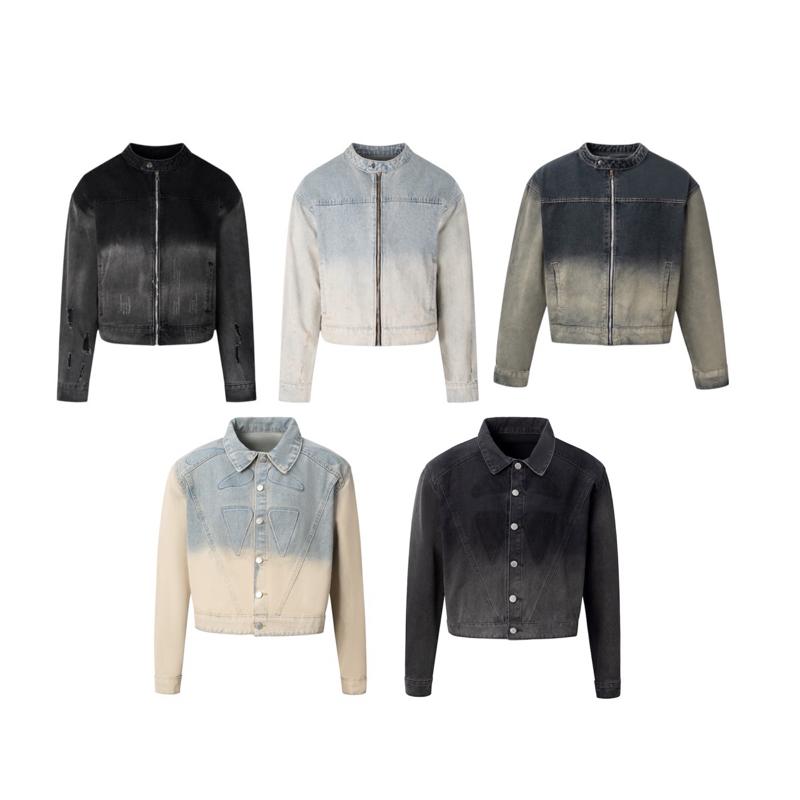  Áo Khoác Denim Jean form CROP Nam Nữ Menswear có Túi Có Cổ Jacket .  072  