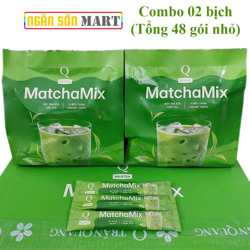 Trà Sữa hòa tan Matcha Mix Trần Quang bịch 480g (24 gói nhỏ 20g)
