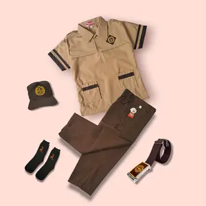 Setelan Seragam Sekolah Pramuka Siaga Anak SD Laki-Laki Baju Lengan Pendek Celana Panjang Kelas 1-6