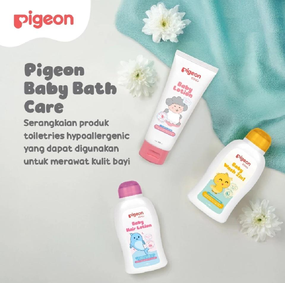 PIGEON Baby Bath Care - Baby Wash 2in1, Baby Hair Lotion, dan Baby Lotion