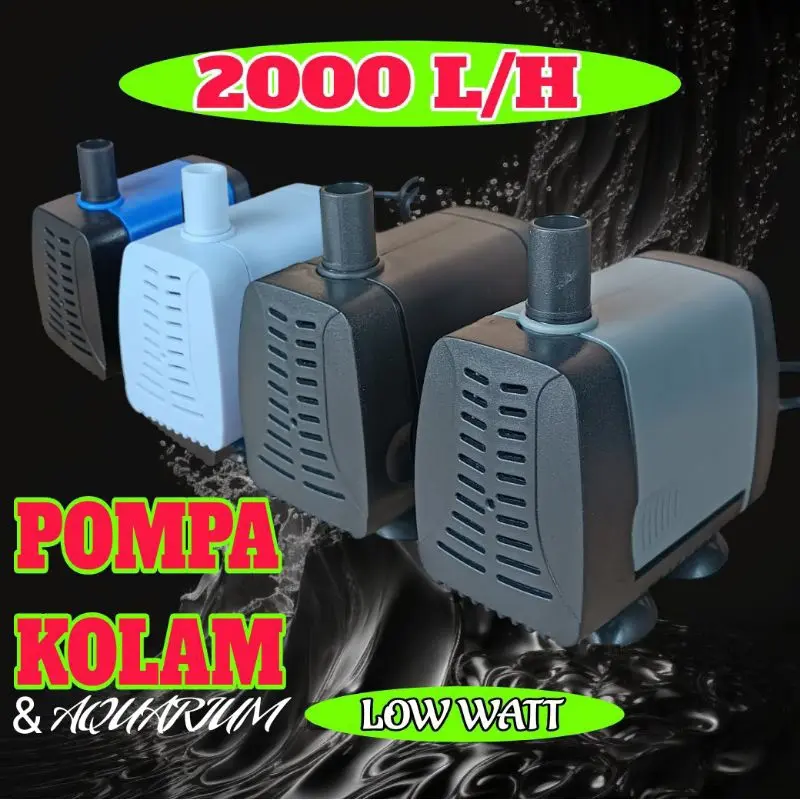MESIN POMPA KOLAM AQUARIUM 2000 LPH  waterpump submersible celup ph hidroponik water pump akuarium low watt [TYPE 103]