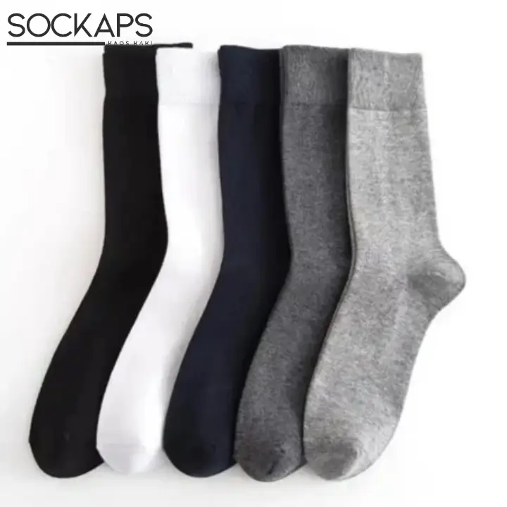 Kaos Kaki Kerja Polos Panjang  Pria - Unisex Nyaman Dan Lembut / Kaos Kaki Kantoran