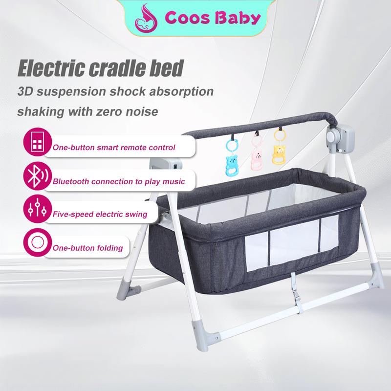 Newborn Electric Cradle Rocking Cot Smart Coax Baby Crib Baby Sleeping ...