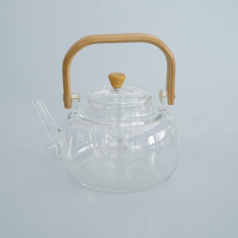 Teapot,square glass teapot with a lifting loop handle 2