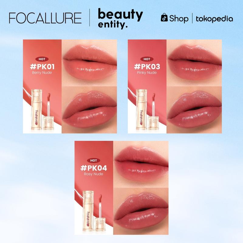 (PROMO DAPAT 3PCS) FOCALLURE #TransferproofHero Transferproof Glazed Shine Lip Tint Lipstik Makeup Bibir Lipstik LipTint Waterproof Gloss Lasting 1