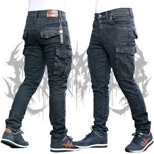 DIMIORGIA Celana Panjang Jeans Pria Cargo Arman Slimfit Denim Skinny Stretch