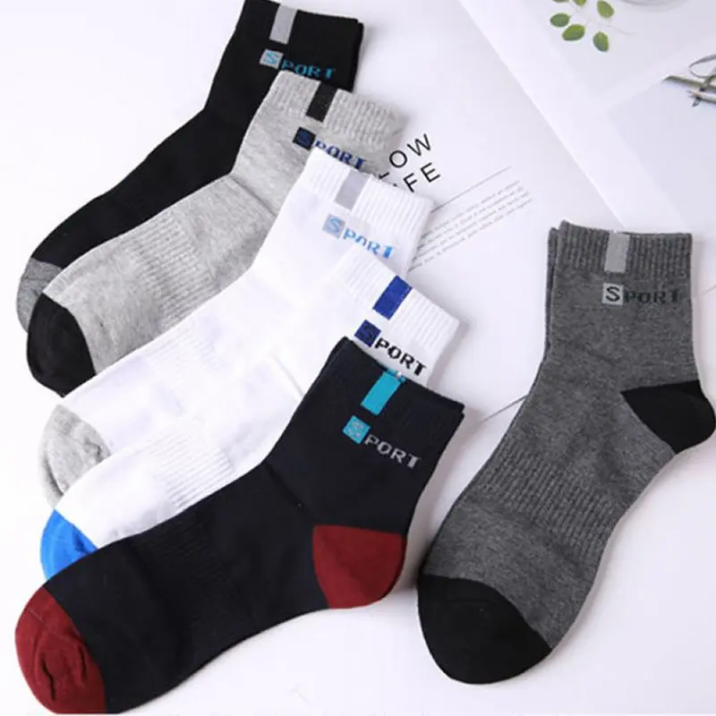 Vớ Thể Thao Nam Mùa Hè, 1 Đôi, Màu Đen, Trắng Và Xám, Chống Mùi, Thoải Mái, Kích Thước Lớn, Meias EU 43-47, Bán Chạy Năm 2024 7