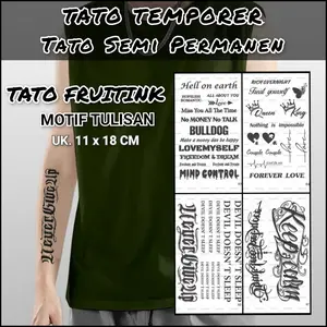 TWania - Tato temporer variasi seri Huruf Tulisan - Tato semi permanent variasi seri Tulisan