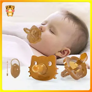 Dot bayi / putting bayi/empeng bayi silikon lembut/kompeng bayi 0 6 bulan dengan rantai dan Kotak C79