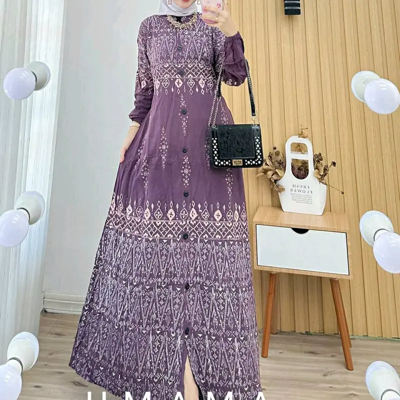 gamis rayon busui klok bawah lebar rayon halus 2