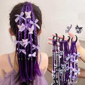 Kunciran Rambut Palsu Kepang Wig Kuromi Lucu Aksesoris Fashion Ikat Rambut Anak Perempuan XXR KCR07
