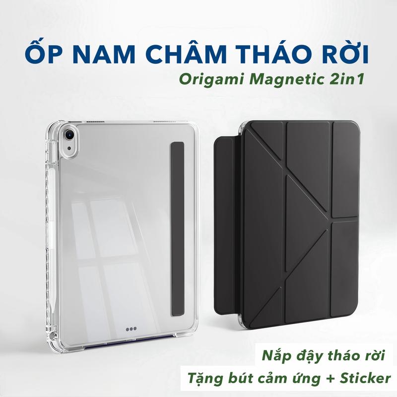 Bao da iPad Origami nam châm trong suốt cho iPad Pro,iPad Air,iPad Gen,iPad Mini Phụ Kiện Ốp Tommycase