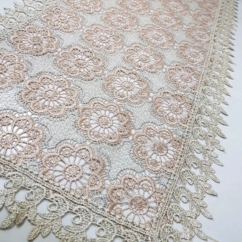 taplak meja ruang tamu mewah ukuran 100 x 40cm rajutan bordir 7