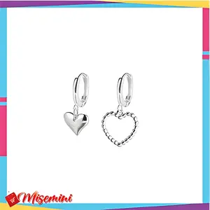 Anting Set Kait Cantik Motif Love Full Anting Gaya Perak 1165